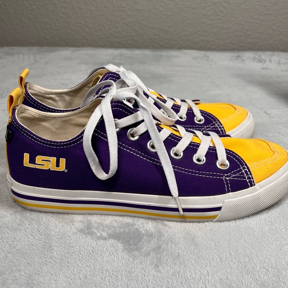 SKICKS LSU Tigers Women Size 8 Low Top Purple and Yellow Athletic Sneakers FAN - Picture 8 of 15